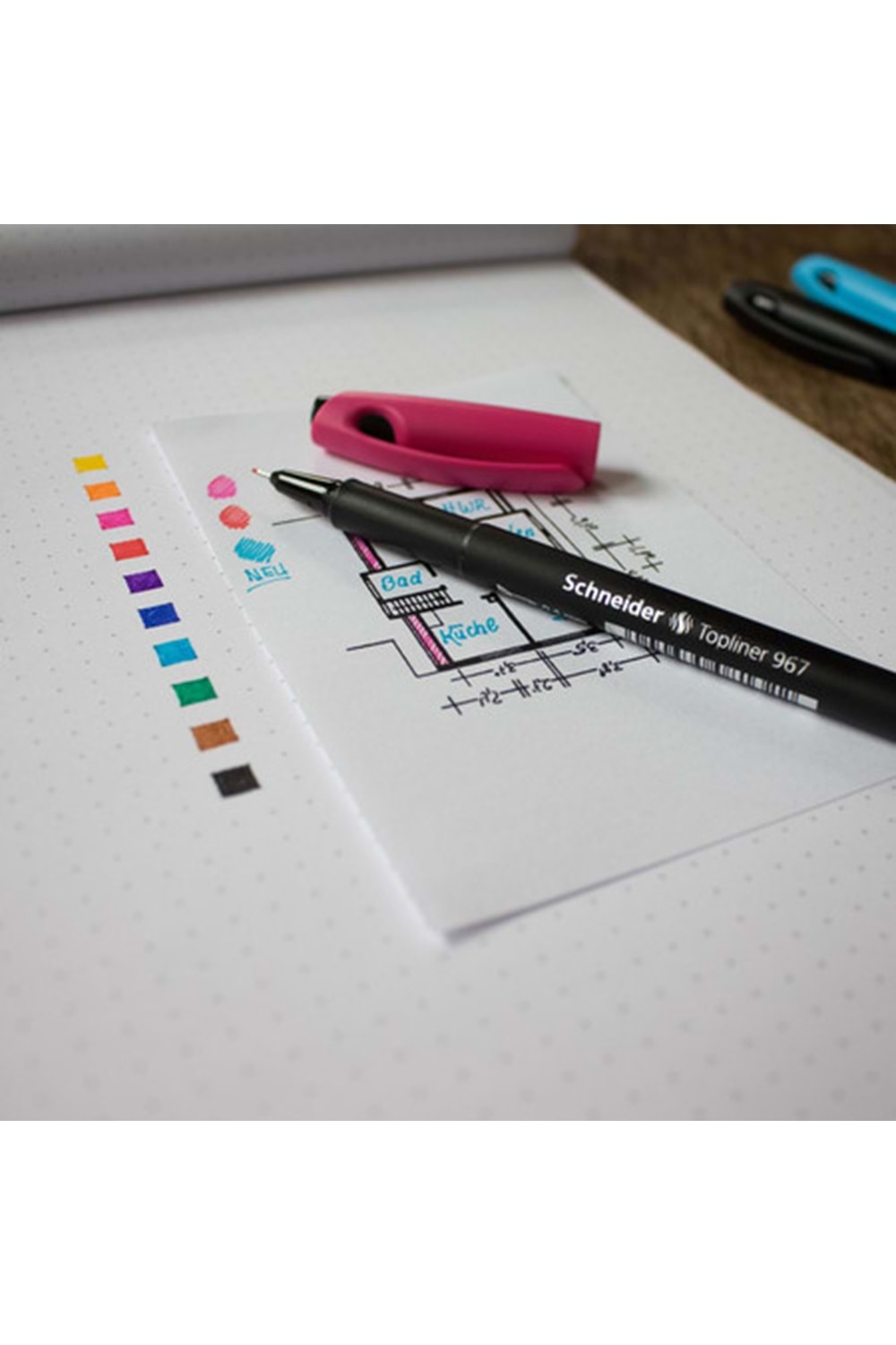 Schneider Topliner 967 | Fineliner 0,4 Mm Keçe Uçlu Kahverengi Kalem