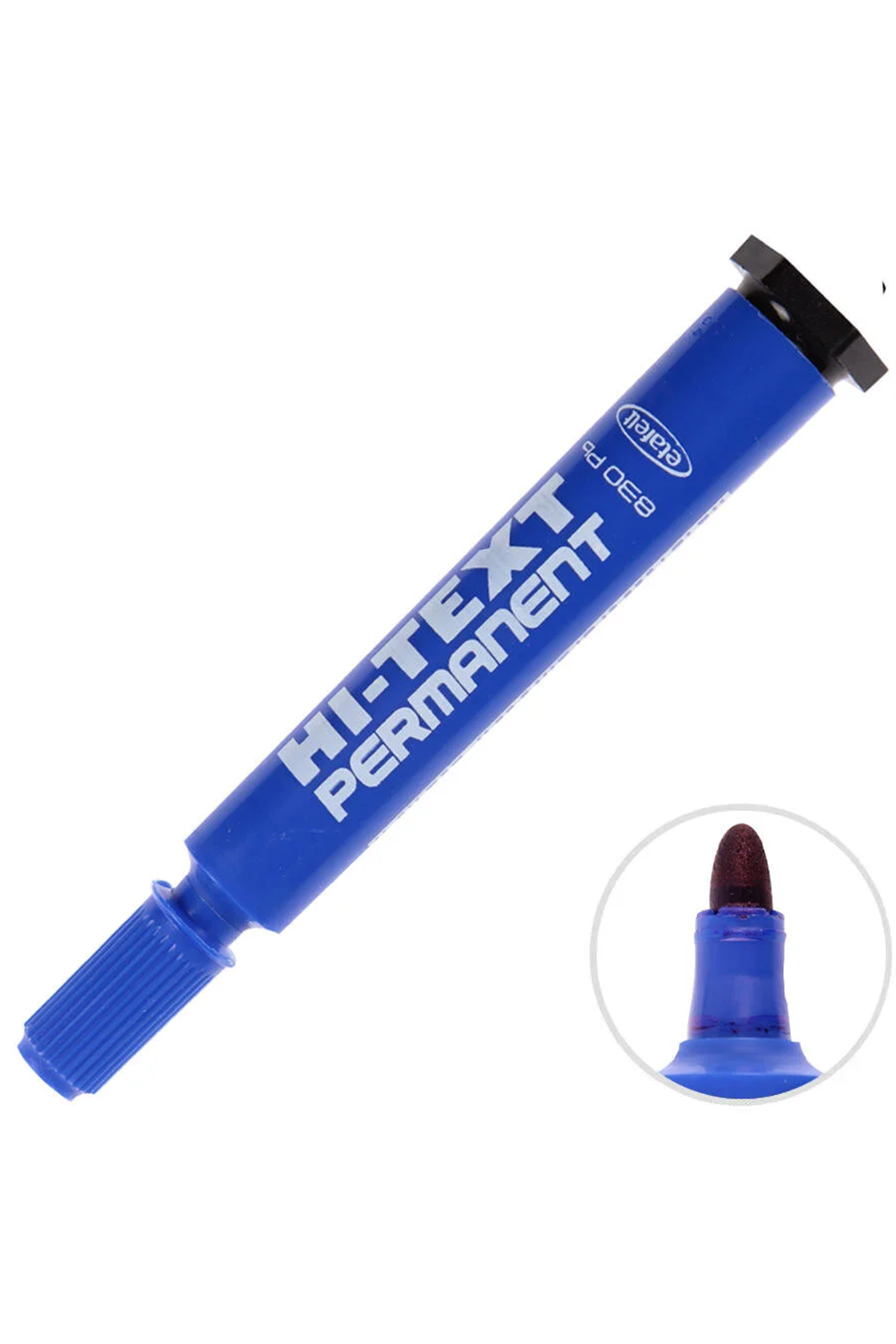 Hi-text Markör Permanent Yuvarlak Uçlu Mavi | 830pb