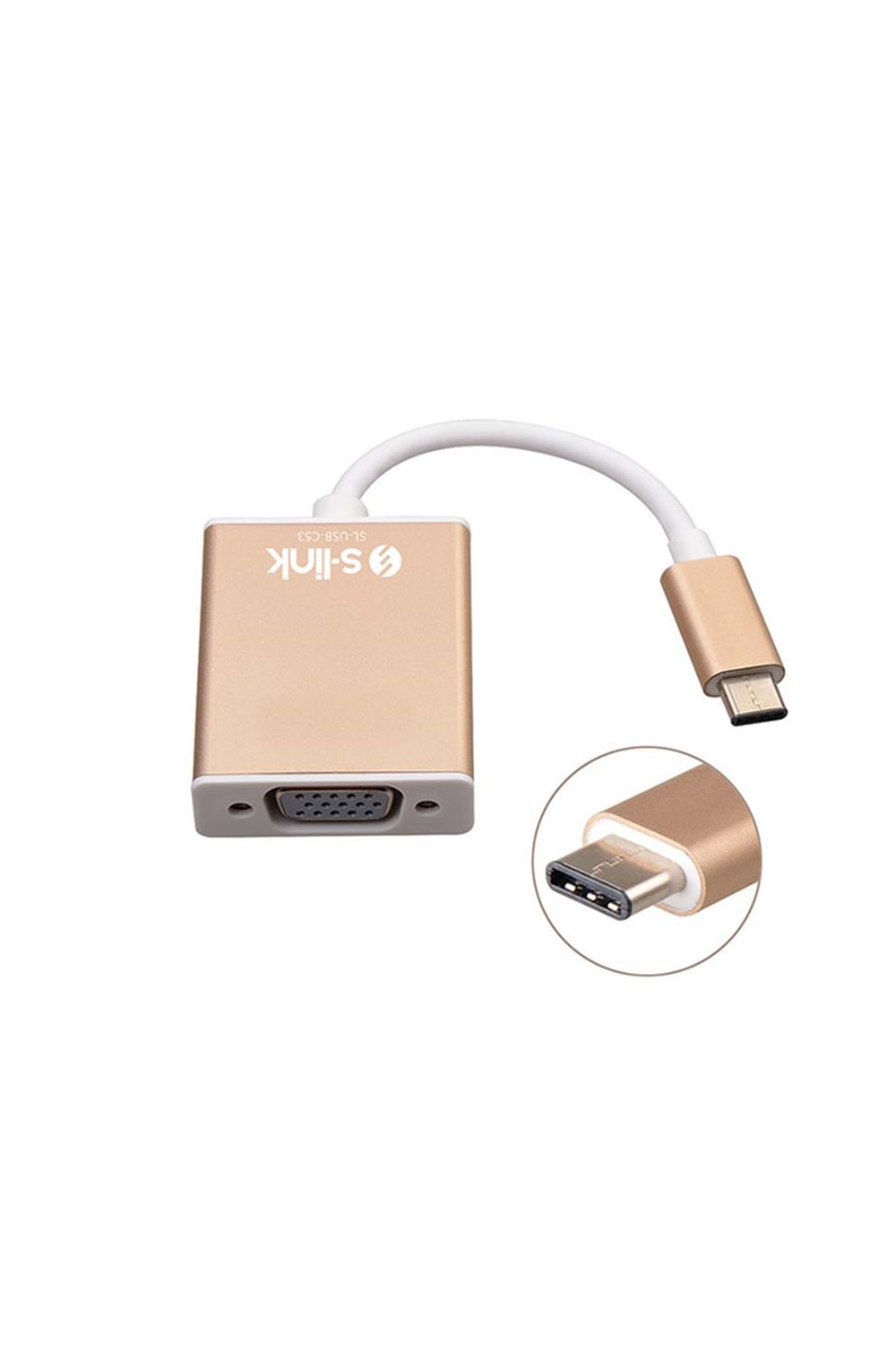 S-link Sl-usb-c53 Type-c To Vga Kablo