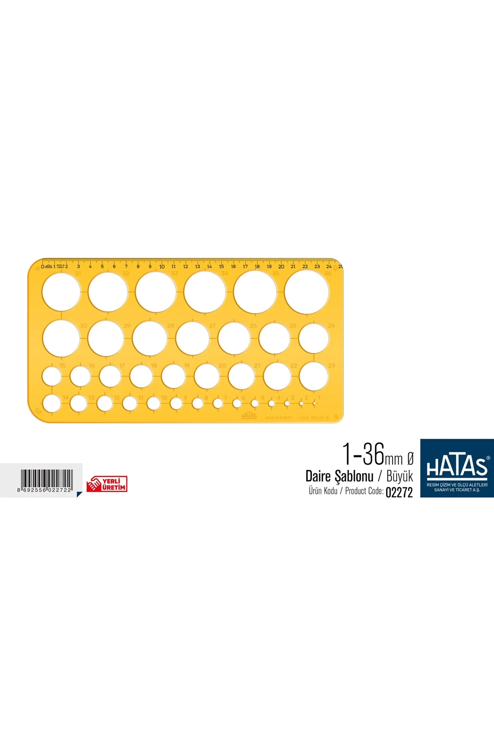 Hatas 2272 | Daire Şablonu 1-36 Mm Büyük