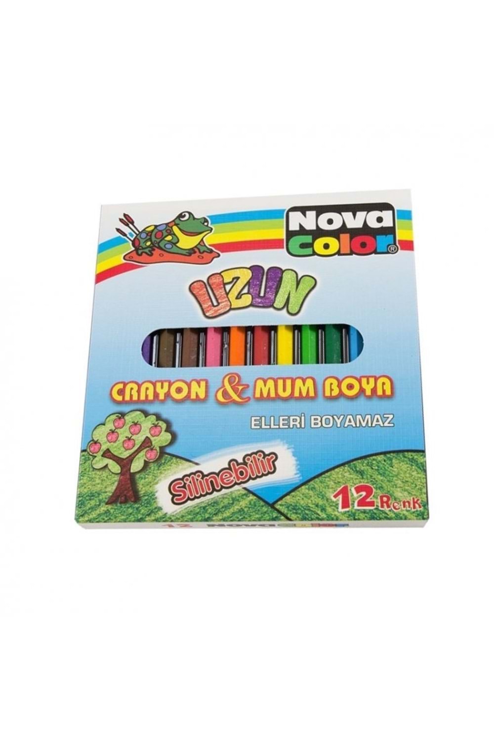 Nova Color Mum Pastel Boya Karton Kutu Tam Boy Köşeli 12 Li Nc-2112