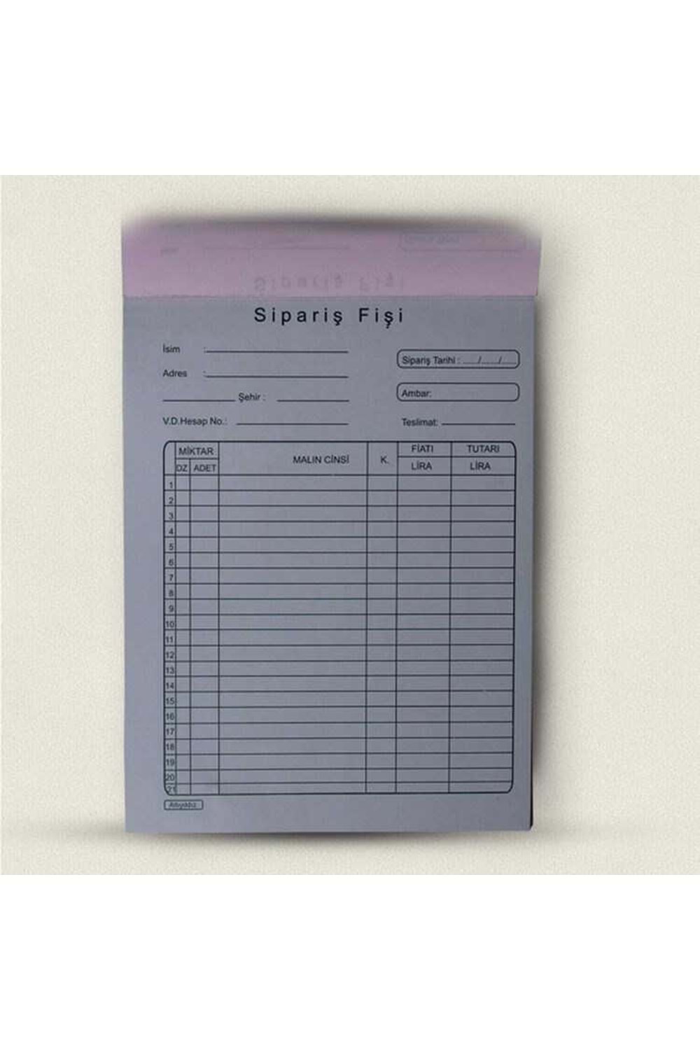 Altınyıldız Sipariş Fişi Otokopili 50 Yp. 14x20