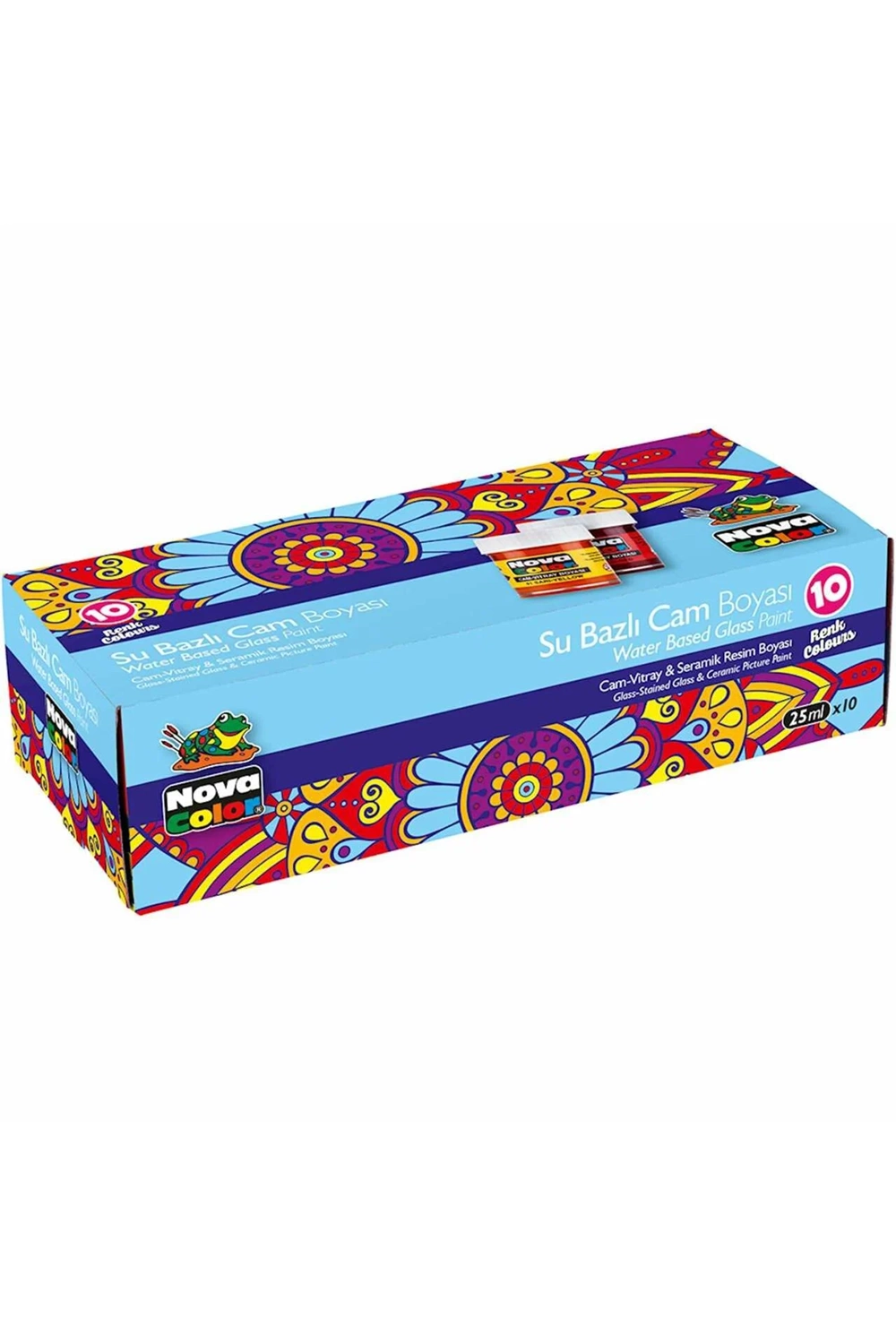 Nova Color Öğrenci Tipi Cam Boyası Su Bazlı 30 Cc 10 Renk Nc-199
