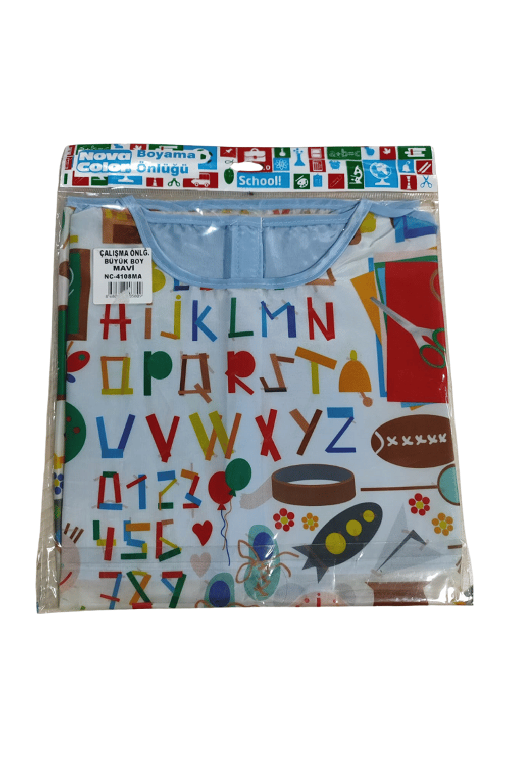 Nova Color Boyama Önlüğü Büyük Boy Mavi | Nc-4108