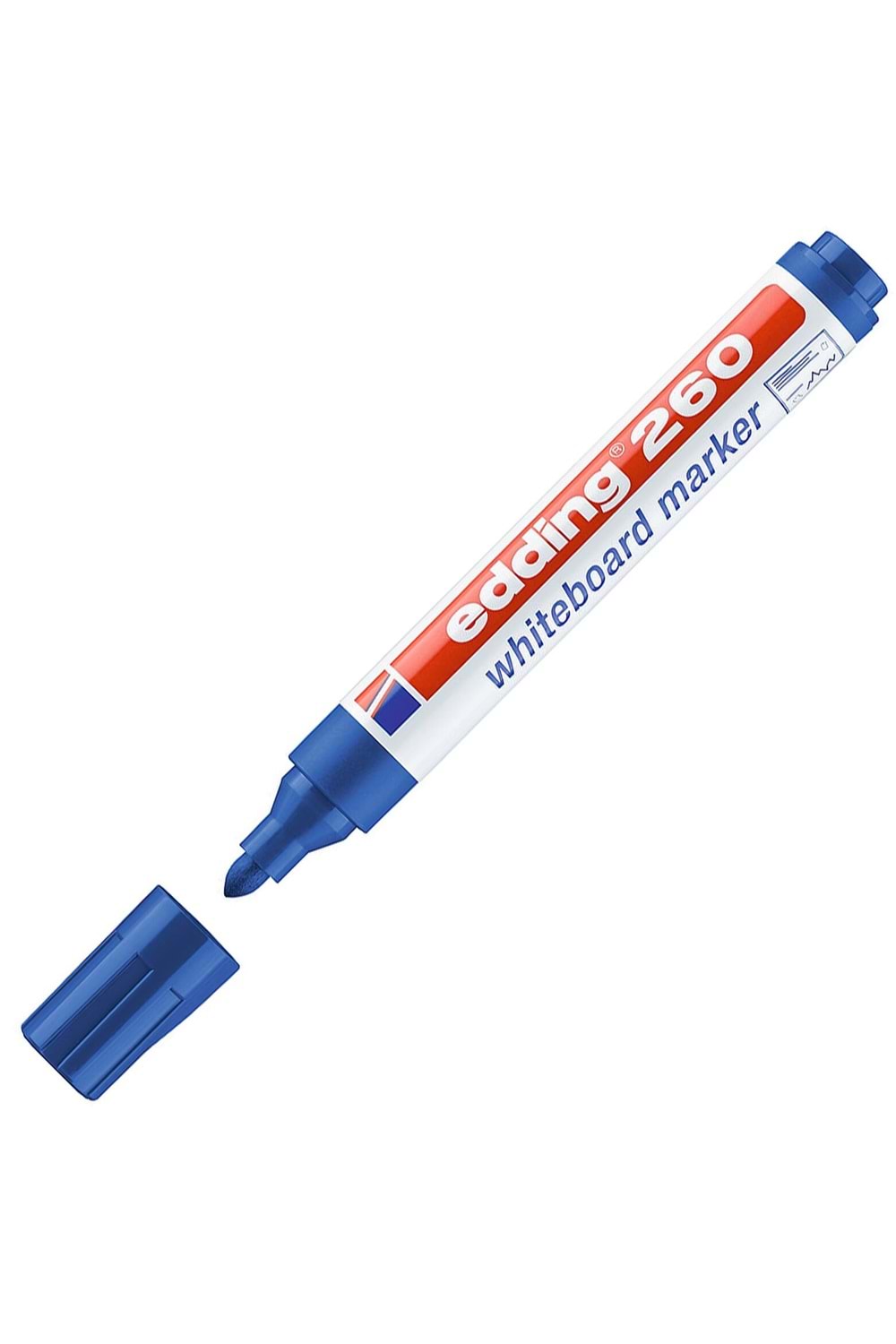 Edding Tahta Kalemi Yuvarlak Uçlu 1.5-3mm Mavi 260