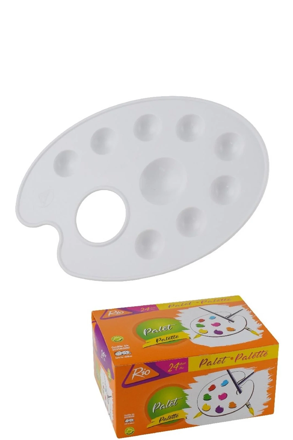 Rio Palet Akrilik Oval Beyaz 701