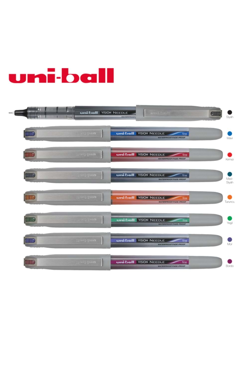 Uniball Ub-187 Siyah Vision Needle 0.7 İğne Uçlu Kalem