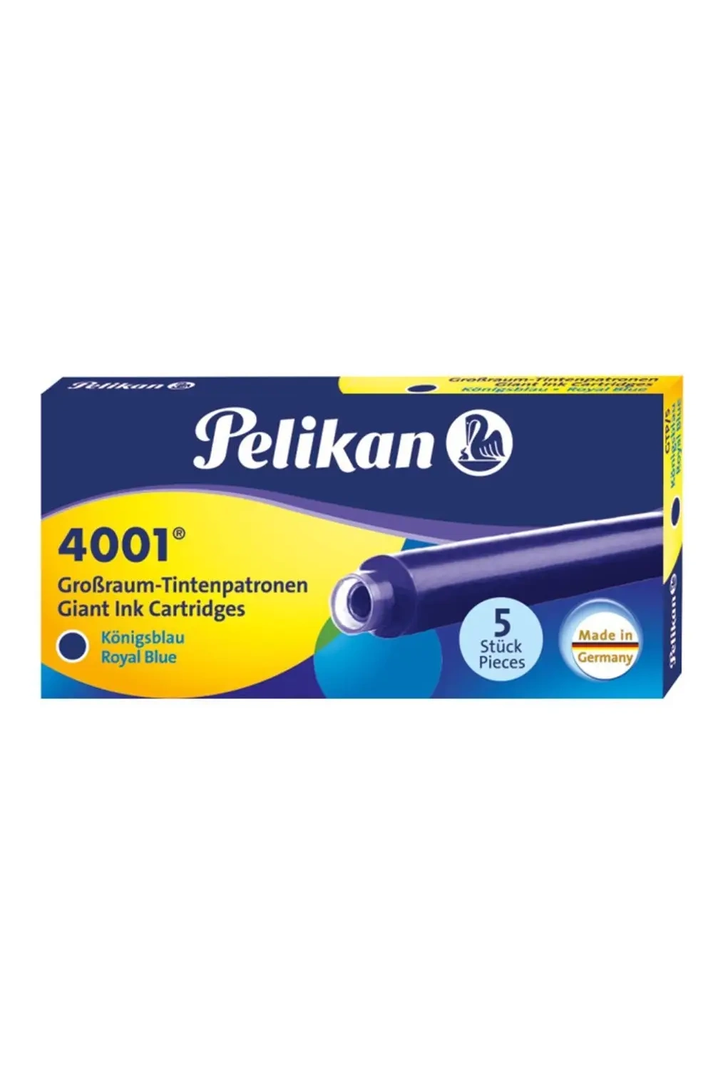 Pelikan Dolma Kalem Kartuşu Uzun Royal Mavi 5 Li 4001