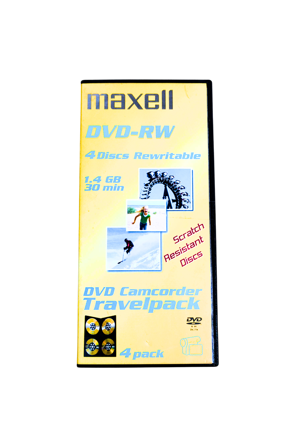 Maxell Dvf-rw 4 X 1.4gb 30min Discs Dvd Camcorder Travelpack