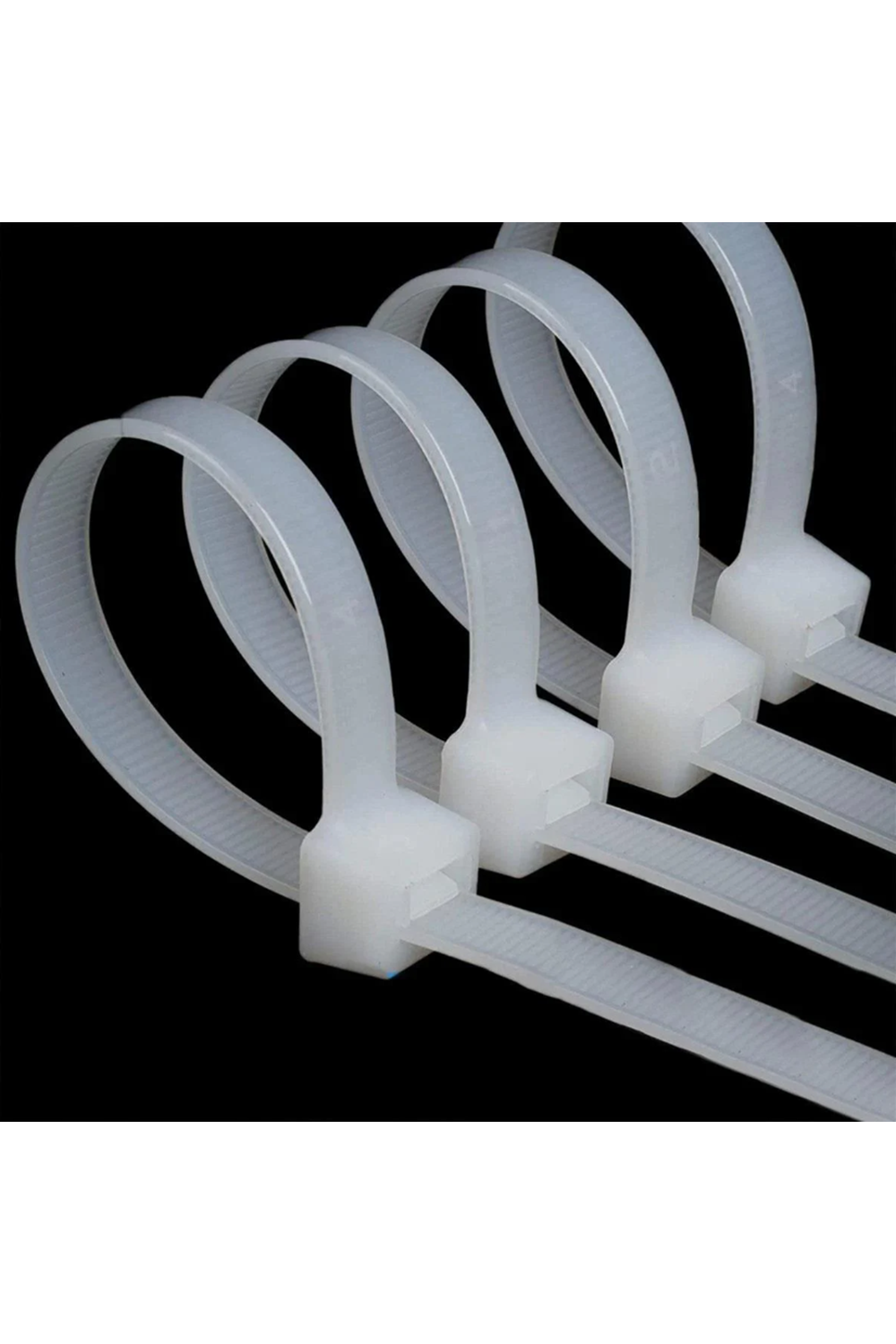 Master 505356 Plastik Kablo Bağı Cırt Kelepçe 3.6 X 300mm Beyaz (100 Adet)