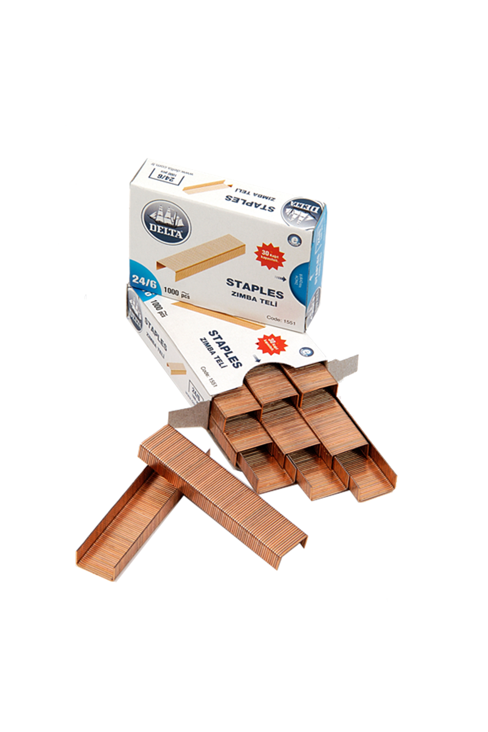 Delta Zımba Teli 1000 Li 24/6 Sarı 1551