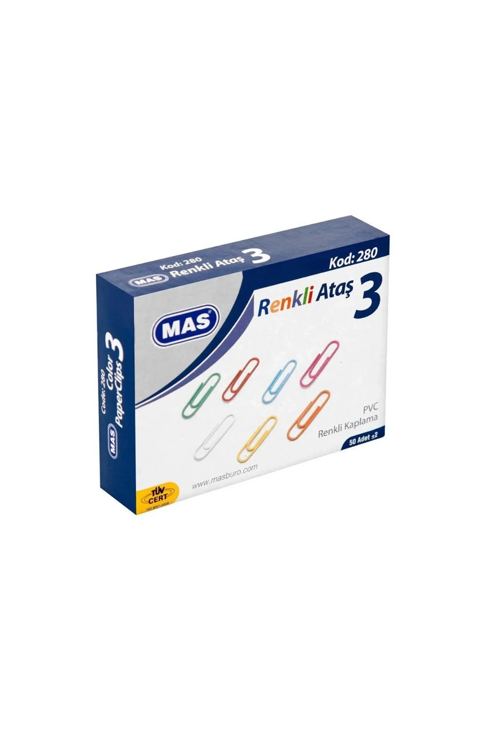 Mas Renkli Ataş Pvc Kaplı No 3 | 28mm
