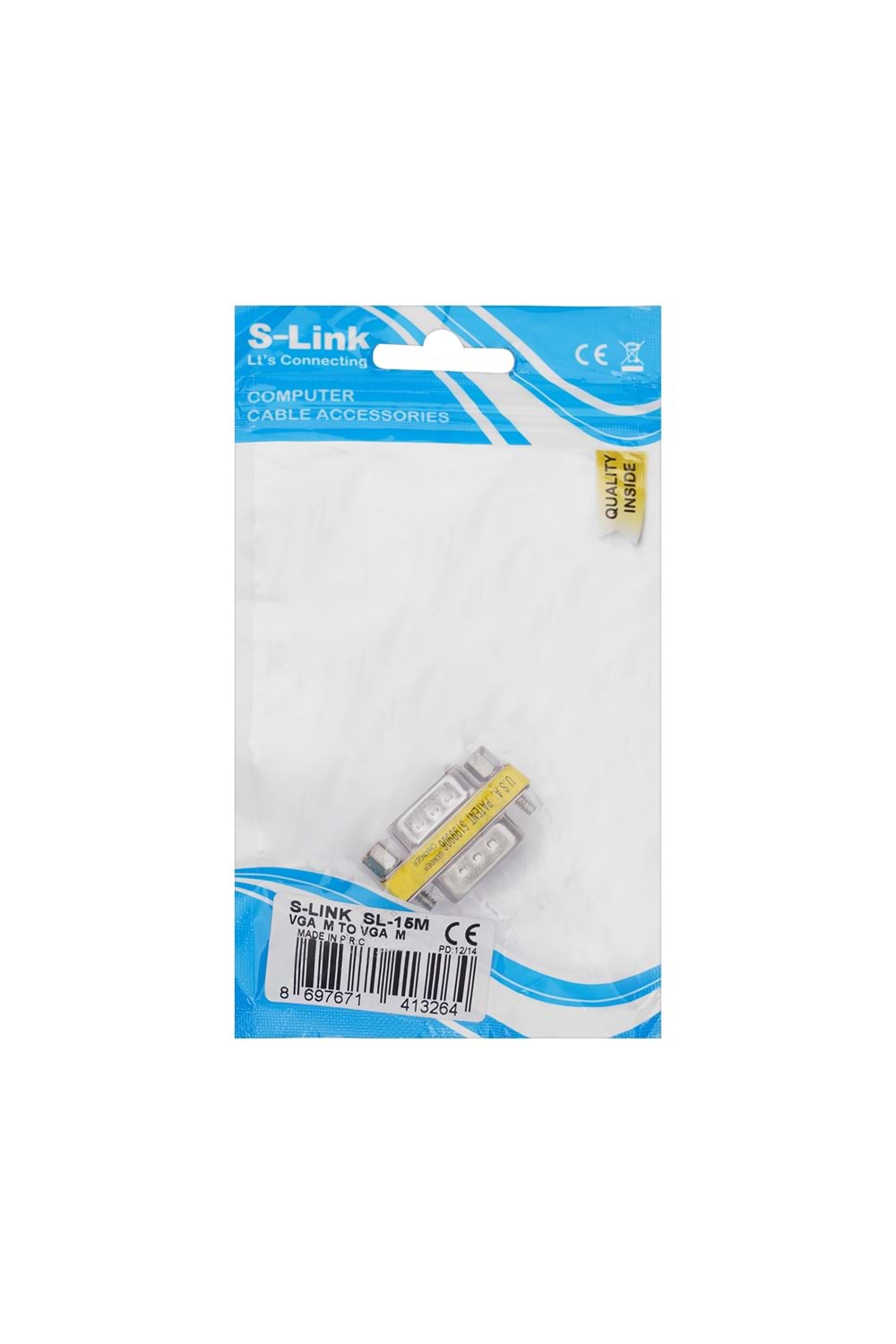 S-link Sl-15m Vga Erkek-erkek 15 Pin Dönüştürücü