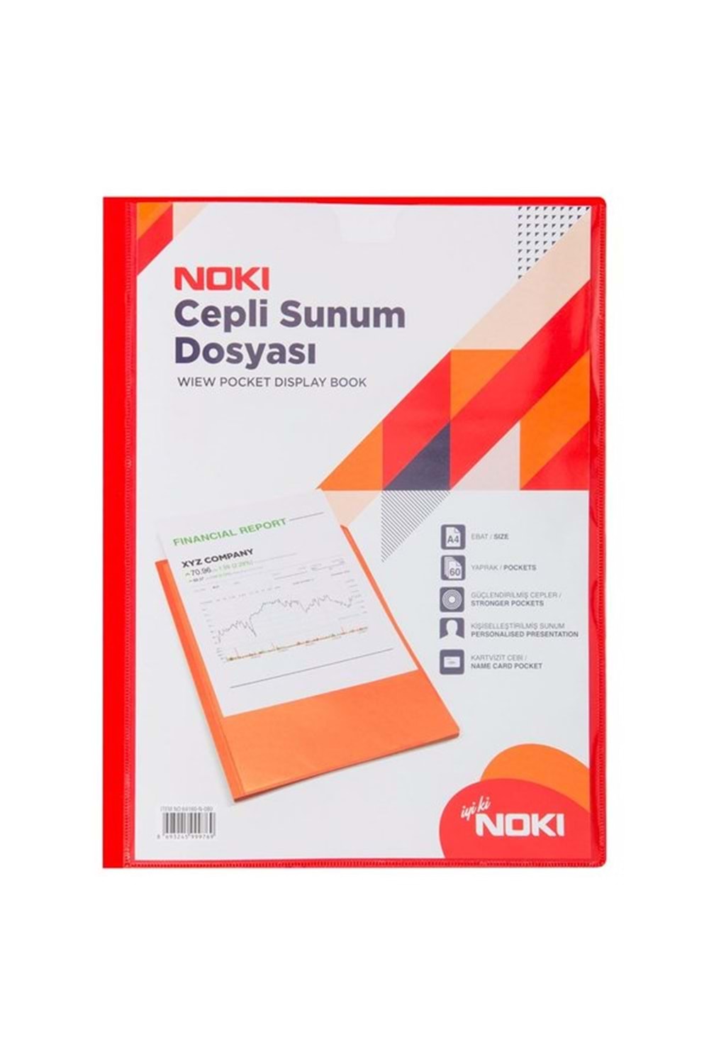 Noki Cepli Sunum Dosyası A4 60'lı Turuncu