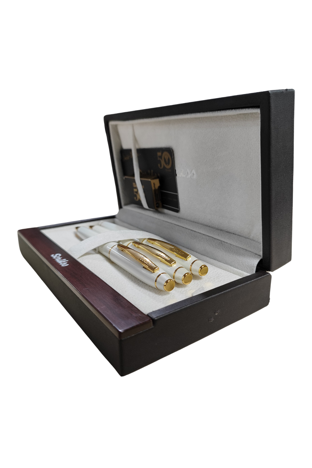 Scrikss Noble 35 Beyaz Altın 3lü Dolma&versatil&tükenmez Kalem Seti