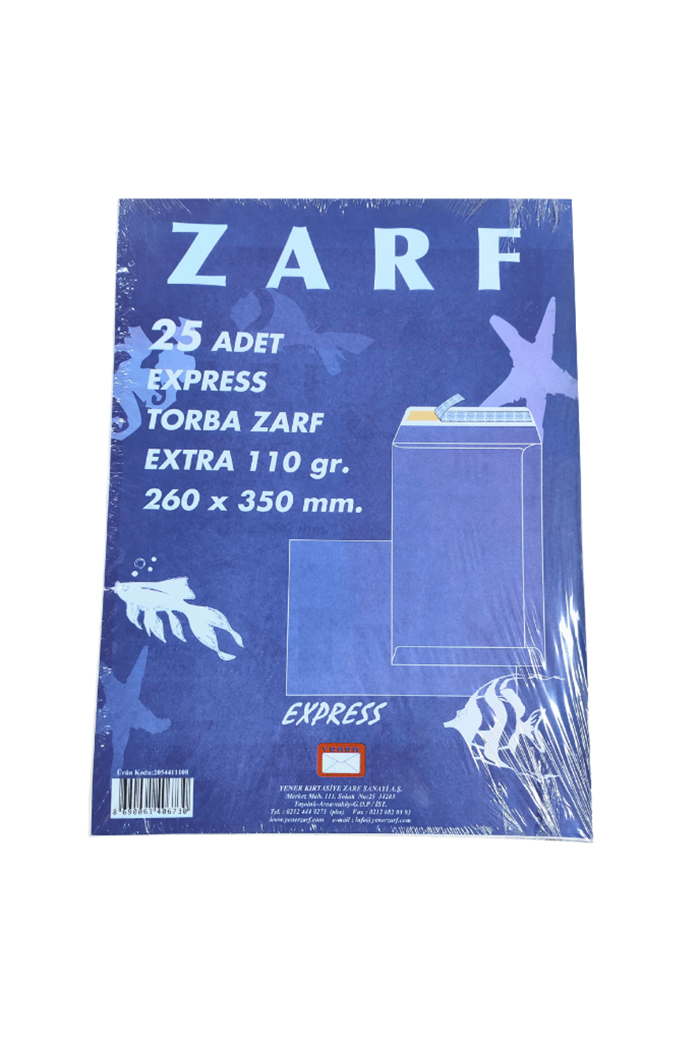 Yener Zarf Express Beyaz Torba Zarf Extra 110 Gr 26x35 Cm | As-11128