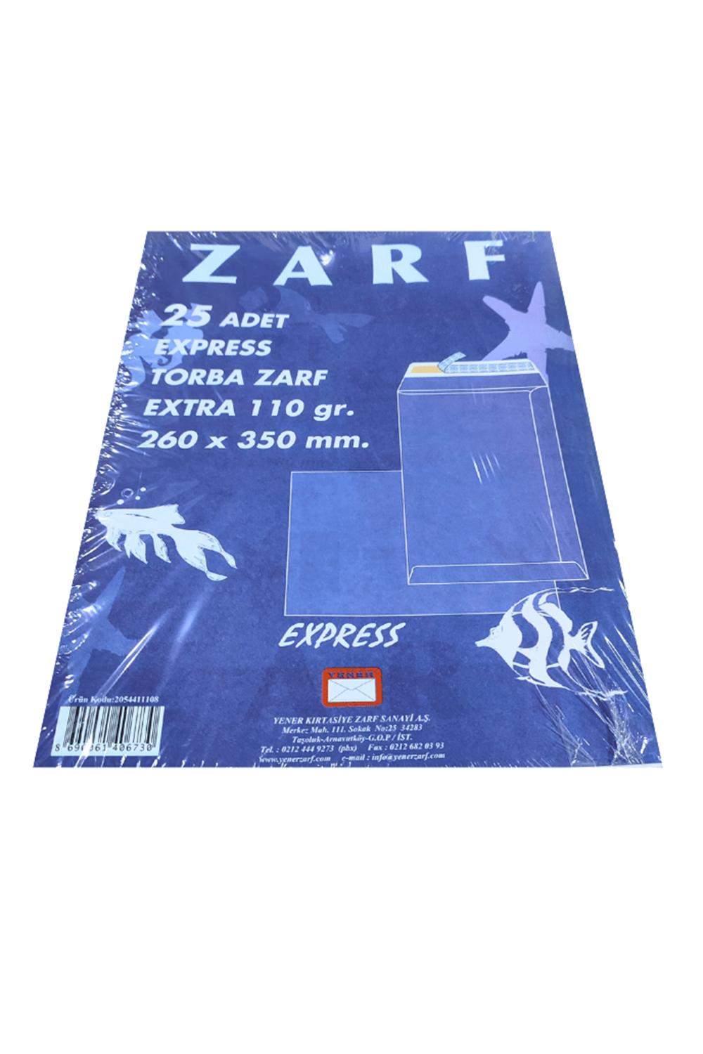 Yener Zarf Express Beyaz Torba Zarf Extra 110 Gr 26x35 Cm | As-11128