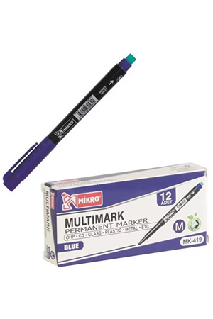 Mikro Asetat Kalemi Permanent M Seri Mavi Mk 419