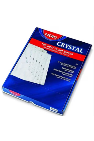 Noki Poşet Dosya Kristal Mavi Kenarlı 100 Lü A4 4830cr