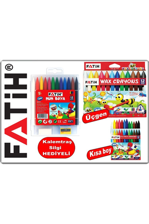 Fatih Mum Pastel Boya Polymer Crayons 12 Renk | 50130/f