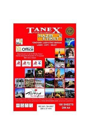 Tanex Tw-2007 Lazer Etiketi 200mm X 37mm | Tw-2007