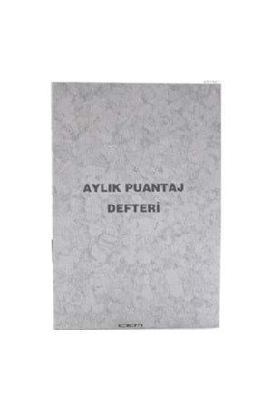 Cem Aylık Puantaj Defteri Küçük