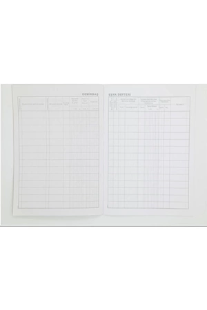 Dilman Demirbaş Eşya Defteri Karton Kapak 21,5x31,5 40 Yp