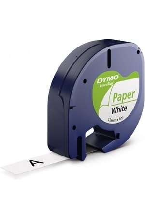 Dymo Orjinal Letratag Şerit Kağıt 12 Mmx4 Mt Beyaz | S0721510