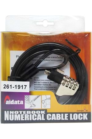 Aidata Notebook & Laptop Şifreli Kablo Zincir Kilit