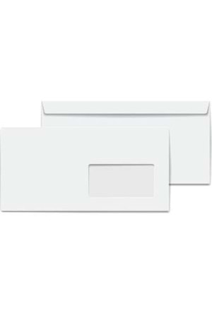 Asil Doğan Diplomat Zarf Extra Silikonlu Pencereli 10.5x24 110 Gr Beyaz