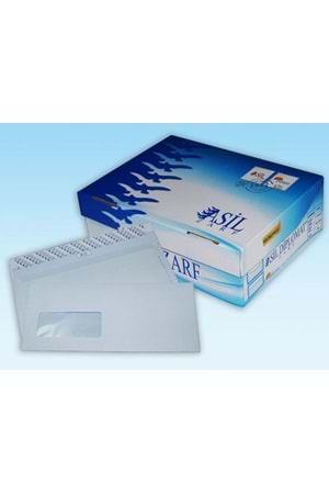 Asil Doğan Diplomat Zarf Extra Silikonlu Pencereli 10.5x24 110 Gr Beyaz