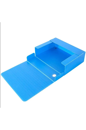 Mavi Üçgen Arşiv Kutusu Plastik Lastikli Dar 24x32x5