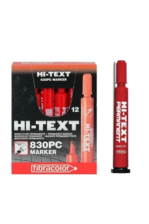 Hi-text Markör Permanent Kesik Uçlu Kırmızı 830pc