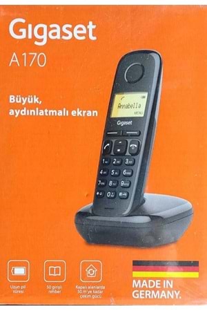 Gıgaset A170 Kablosuz Lcd Ekranlı Telefon Siyah