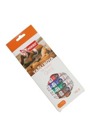 Mikro Yağlı Boya 12 Renk 9 Ml