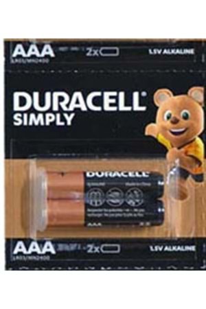 Duracell Alkalin İnce Kalem Pil (aaa) 2'li