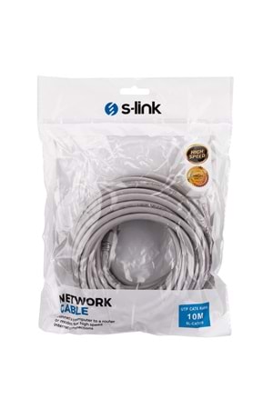 S-link Sl-cat610 Cat6 10mt Gri Utp Patch Kablo