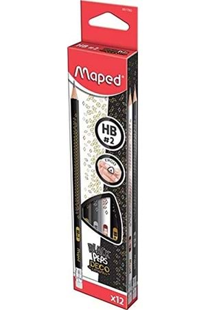 Maped Hb2 Kurşun Kalem Dereceli Silgili