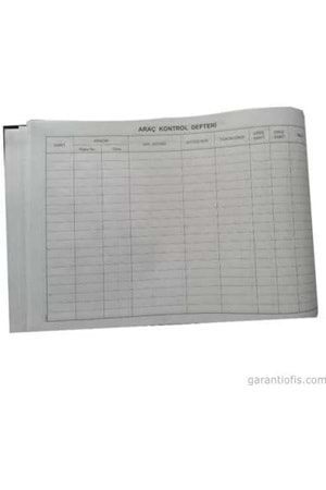 Dilman Araç Kayıt Defteri Ciltli 20 X 28,5 Cm 96 Yaprak Yatay | 5189