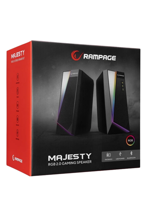 Rampage Rms-x8 Majesty Bluetooth & Fm Radio Özellikli Rgb Işıklı Gaming Multimedia Hoparlör