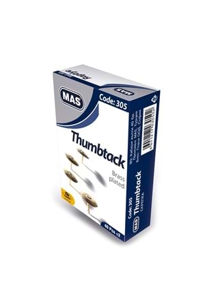 Mas 305 Sarı Pirinç Kaplı Raptiye Kod:305