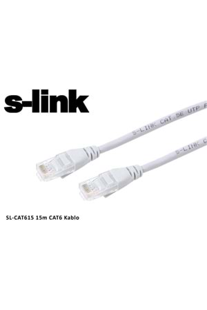 S-link Sl-cat615 Cat6 15mt Gri Utp Patch Kablo