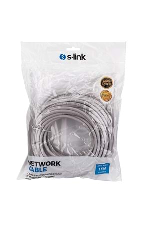 S-link Sl-cat615 Cat6 15mt Gri Utp Patch Kablo