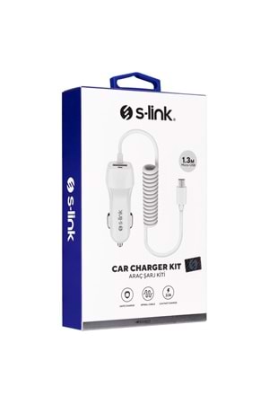 S-link Swapp Sw-c735 Type-c Kablolu 5v 3.1a Kablolu Araç Şarj Cihazı