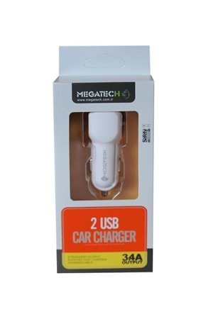 Megatech T-05 | Çakmaklık Şarj Aleti 2 Usb Girişli Kablosuz