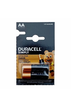 Duracell Alkalin Kalem Pil (aa) 2'li Paket