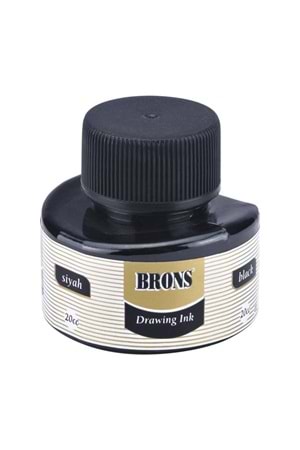Brons Çini Mürekkebi 20 Cc Siyah Br-317