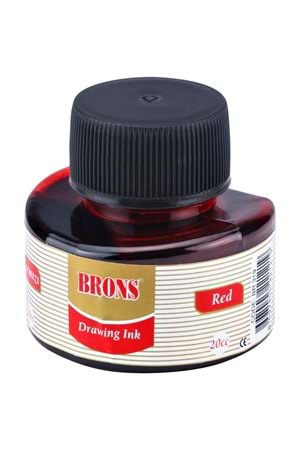 Brons Çini Mürekkebi 20 Cc Kırmızı Br-319