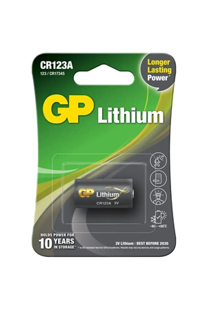 Gp Cr123a 3v Lityum Tekli Paket Pil (gpcr123a-u1) Fotoğraf Makinesi Pili