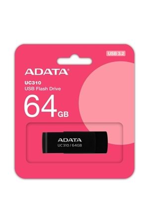 Adata Uc310/64gb 64gb Usb3.2 Gen1 Black Flash Bellek